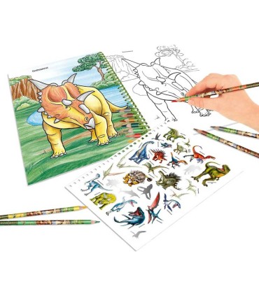 Dino World Libro De Colorear Con Lápices De Colores