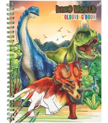 Dino World Libro De Colorear Con Lápices De Colores
