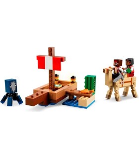El Viaje En El Barco Pirata Lego Minecraft 21259