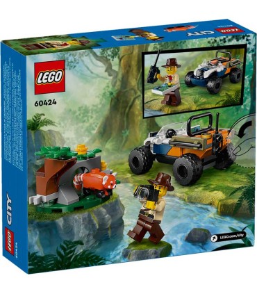 Exploradores De La Jungla: Todoterreno Y Misión Del Panda Rojo Lego City 60424