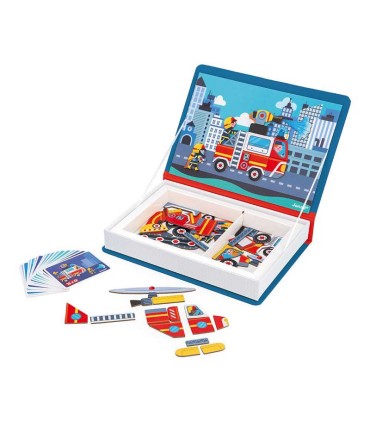 Libro Magnético Bomberos Janod