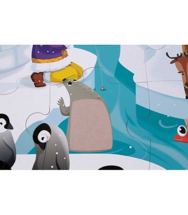 Puzzle Tactil La Vida En La Banquisa 20 Piezas