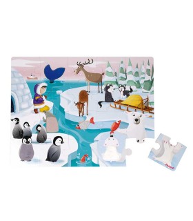 Puzzle Tactil La Vida En La Banquisa 20 Piezas