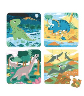 Puzzle Evolutivo Dinosaurios 4 Puzzles