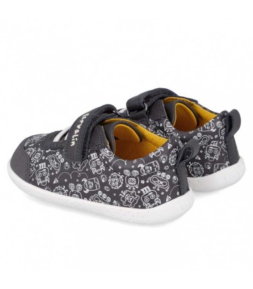 Zapatillas Blanditas Garvalín Antracita Estampado
