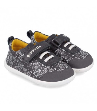 Zapatillas Blanditas Garvalín Antracita Estampado