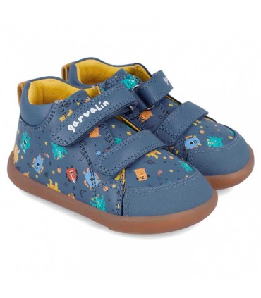 Botín Blandito Garvalín Azul Estampado
