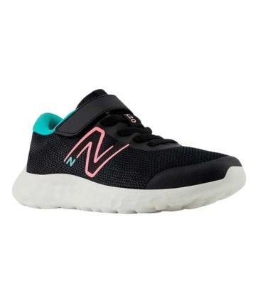 New Balance 520V8 Infantil Negro Rosa