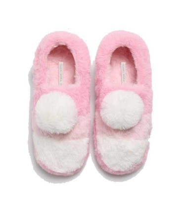 Zapatillas Pompón Rosa Ysabel Mora