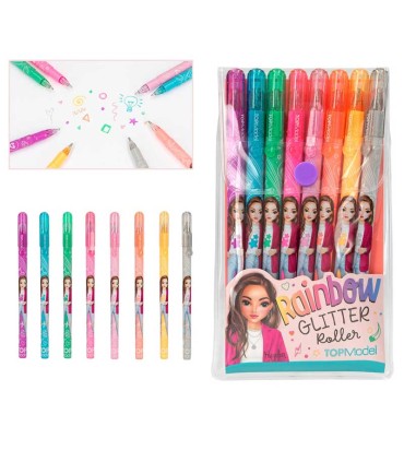 Set De Rotuladores De Gel Con Purpurina Arco Iris TopModel