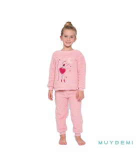 Pijama Niña Invierno Muydemi Rosa