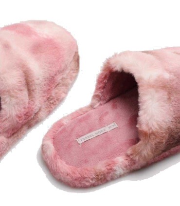 Zapatillas De Casa Mujer Estampado Rosa Ysabel Mora