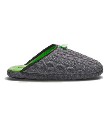 Zapatillas De Casa Hombre Trenzado Gris Ysabel Mora