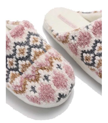 Zapatillas De Casa Mujer Estampado Multicolor Ysabel Mora