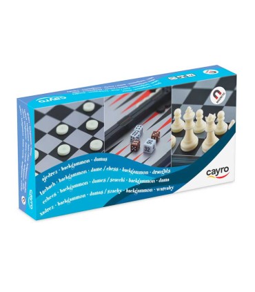 Juego Ajedrez Damas Backgammon Magnético Cayro
