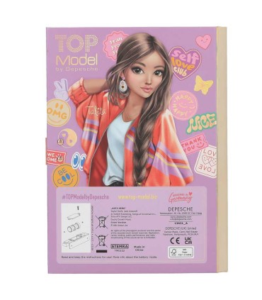 TopModel Diario con Código Secreto y sonido Girl Power
