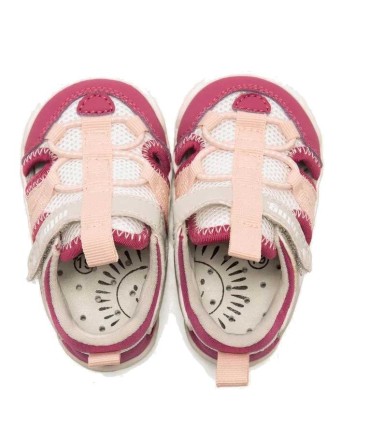 Sandalia Mustang Free Baby Fucsia Blanco