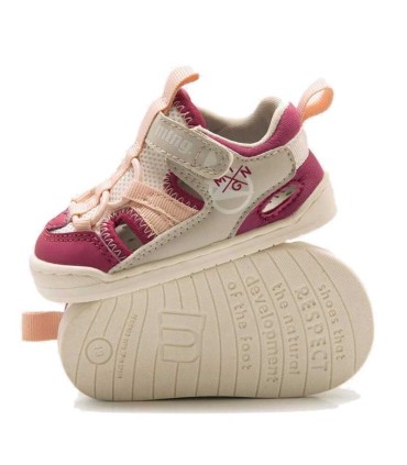 Sandalia Mustang Free Baby Fucsia Blanco