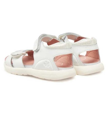 Sandalia Biomecanics Blanca y Plata con Estrellas
