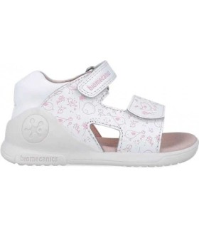 Sandalia Biomecanics Blanca Estampada Pajaritos