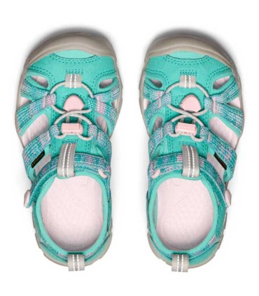 Keen Little Kids' Seacamp II Bright Aqua / Pink