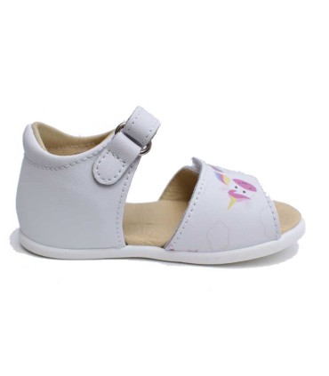 Sandalia Respetuosa Flexi Nens Blanco Unicornio