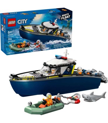 Persecución En Barco De Policía Lego City 60456