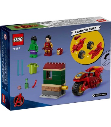 Iron Man Con Moto Y Hulk Lego Marvel 76287