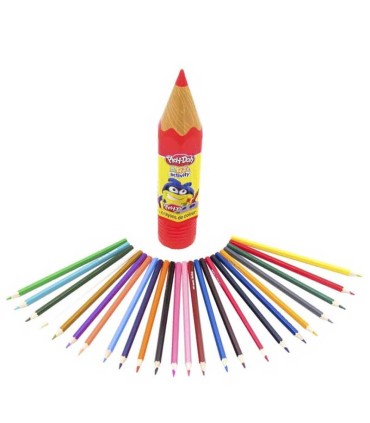 24 Lápices de Colores en Tubo Play-Doh
