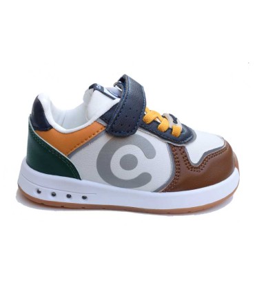 Deportiva Conguitos Goflex Blanco y Azul con Luces