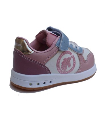 Deportiva Conguitos Goflex Blanco y Rosa con Luces