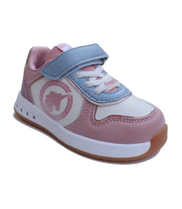 Deportiva Conguitos Goflex Blanco y Rosa con Luces