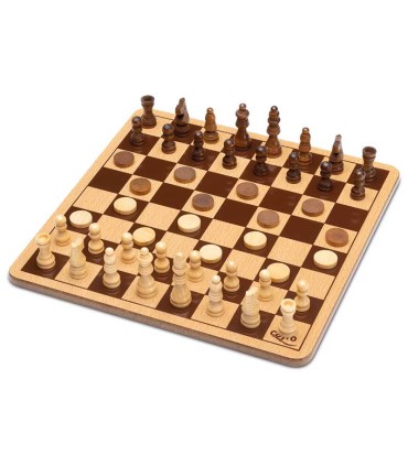 Juego Ajedrez Y Damas Metal Box