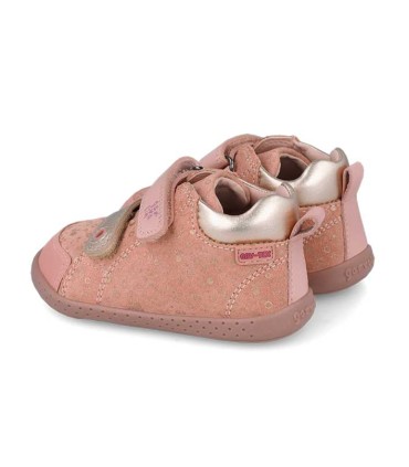 Botín Blandito Serraje Laminado Garvalín Rosa