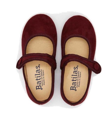 Merceditas Batilas Botón Burdeos