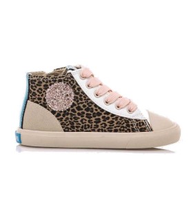 Botas Niña Mustang Free Animal Print - Rosa