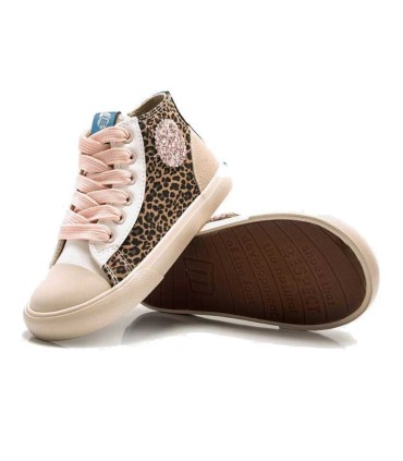 Botas Niña Mustang Free Animal Print - Rosa