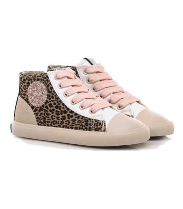 Botas Niña Mustang Free Animal Print - Rosa