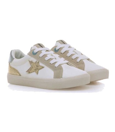 Zapatillas Niña Mustang Emi Blanco / Metal / Beige