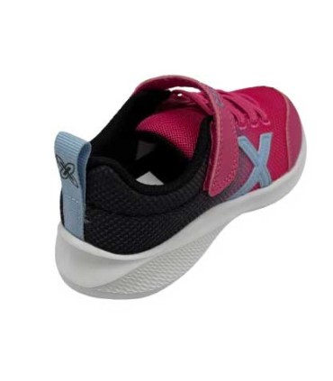 Deportiva Munich Mini Leta Negro / Fucsia