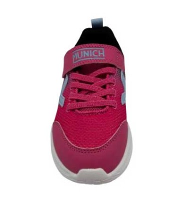 Deportiva Munich Mini Leta Negro / Fucsia