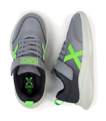 Deportiva Munich Mini Leta Negro / Gris