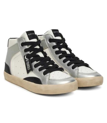 Bota Geox Gisli Girl Blanco / Plata