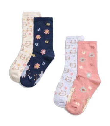 Calcetín Niña Ysabel Mora Sweet Flowers Pack 2