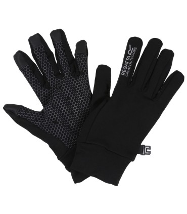 Guantes Grippy Regatta Infantil Negro y Gris