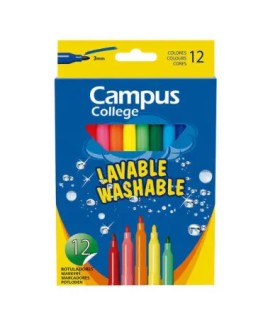 Pack 12 Rotuladores Lavables Campus