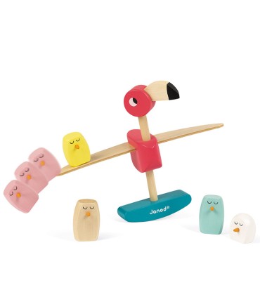 Juego de equilibrio Flamenco Rosa Janod