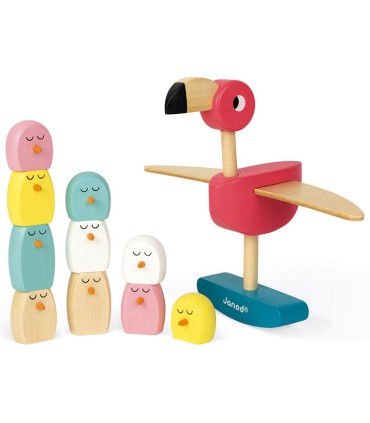 Juego de equilibrio Flamenco Rosa Janod