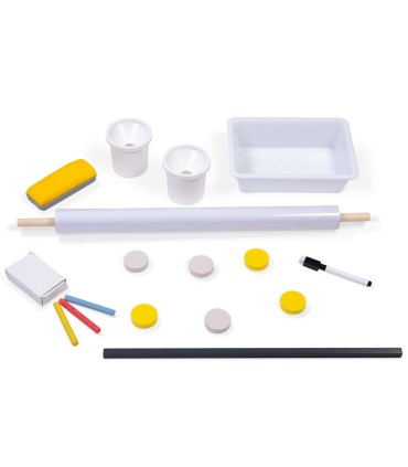 Pizarra Con Pies Regulable Gris/Amarilla