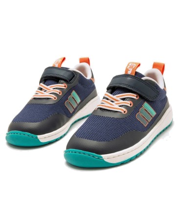 Deportiva Mustang Free Azul Naranja
